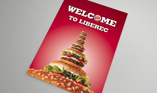 Leták k otevření nové restaurace Burger King v Liberci